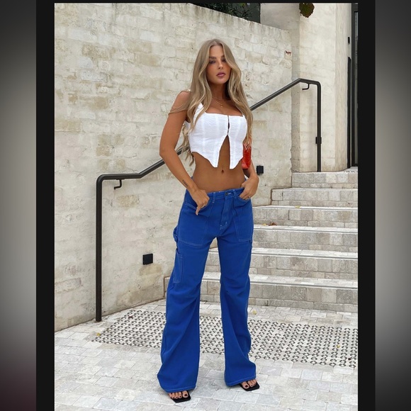 White Fox Miami Vice pants in blue - Picture 1 of 4